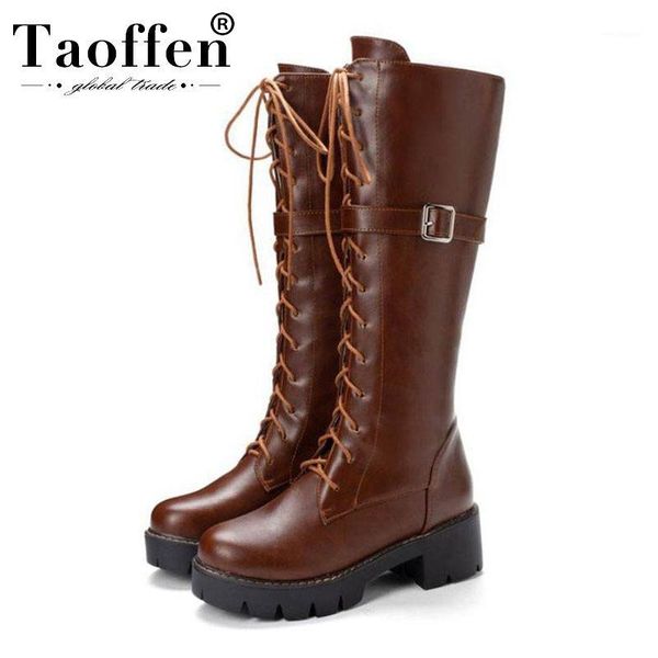 taoffen knee high boots women winter warm fur casual lace up thick bottom platform shoes women zipper square heels size 33-431, Black
taoffen knee high boots women winter warm fur casual lace up thick bottom platform shoes women zipper square heels size 33-431, Black