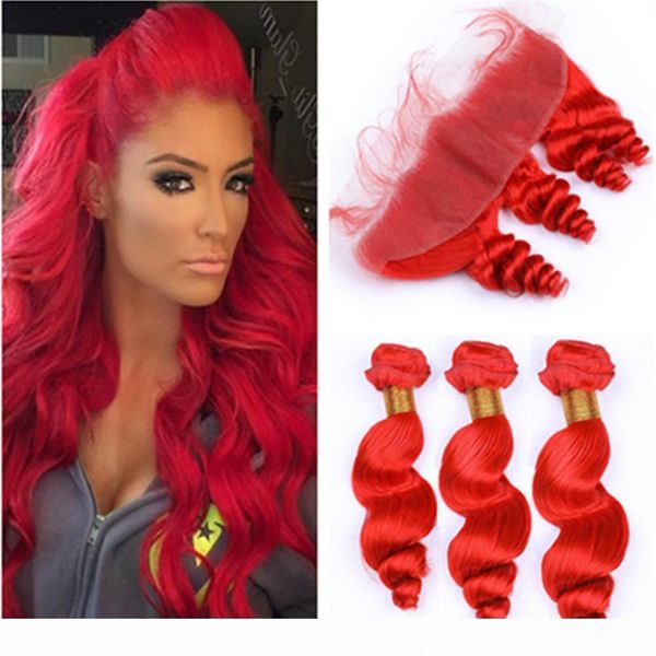 pure red loose wave brazilian hair bundles deals 3pcs with frontal closure 13x4 bright red loose wavy human hair lace frontal with weaves, Black;brown
pure red loose wave brazilian hair bundles deals 3pcs with frontal closure 13x4 bright red loose wavy human hair lace frontal with weaves, Black;brown
