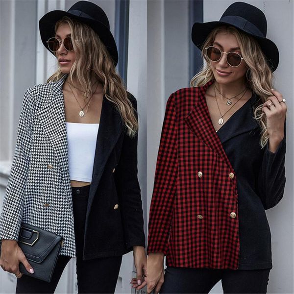 women fashion casual plaid coat loose party long sleeve v neck metal button clothes spring autumn dating daily wear regular size, Black;brown
women fashion casual plaid coat loose party long sleeve v neck metal button clothes spring autumn dating daily wear regular size, Black;brown