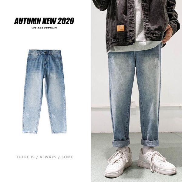 korean style straight jeans men's fashion solid color retro jeans men trousers streetwear wild loose hip hop denim pants men1, Blue
korean style straight jeans men's fashion solid color retro jeans men trousers streetwear wild loose hip hop denim pants men1, Blue