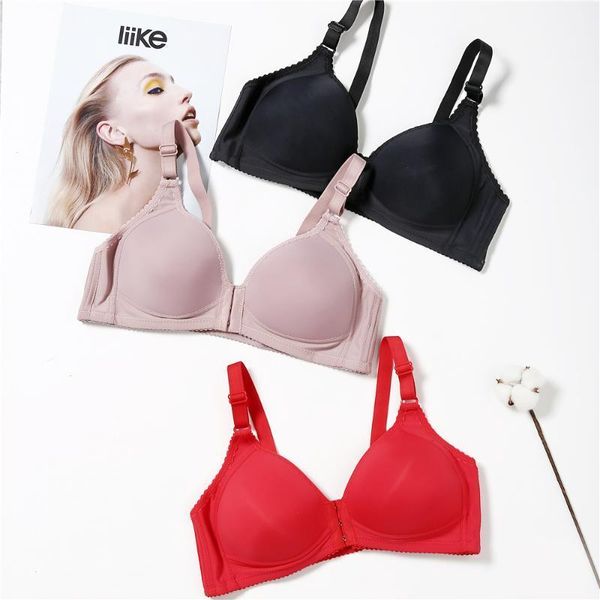 bra lingerie front closure lace push up underwear one piece seamless steel 3 colors adjustable underwear female1, Red;black
bra lingerie front closure lace push up underwear one piece seamless steel 3 colors adjustable underwear female1, Red;black