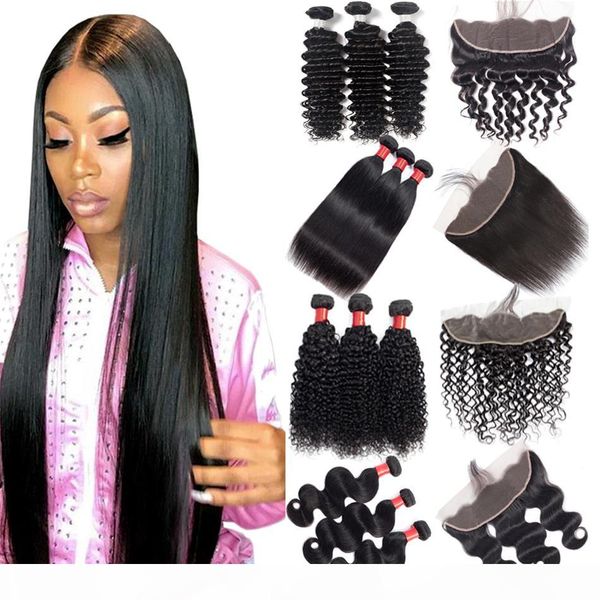 brazilian virgin hair 13x4 lace frontal and bundles body wave 4 pieces lot human hair deep curly hair wefts with closure, Black;brown
brazilian virgin hair 13x4 lace frontal and bundles body wave 4 pieces lot human hair deep curly hair wefts with closure, Black;brown