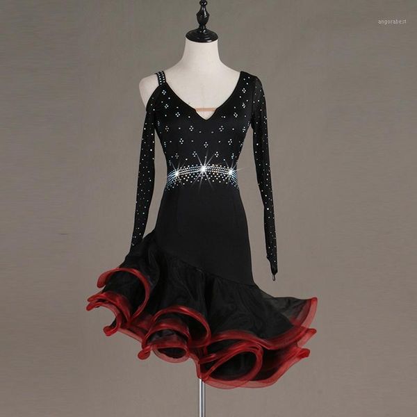 custom long sleeve women latin dance dress rhinestone cha cha salsa samba rumba performance dancing wear ballroom tango dresses1, Black;red
custom long sleeve women latin dance dress rhinestone cha cha salsa samba rumba performance dancing wear ballroom tango dresses1, Black;red