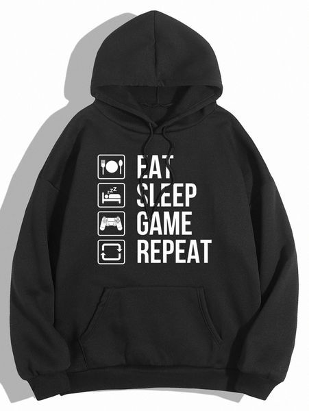 gamepad & letter graphic kangaroo pocket drawstring thermal hoodie k7j2#, White;black
gamepad & letter graphic kangaroo pocket drawstring thermal hoodie k7j2#, White;black