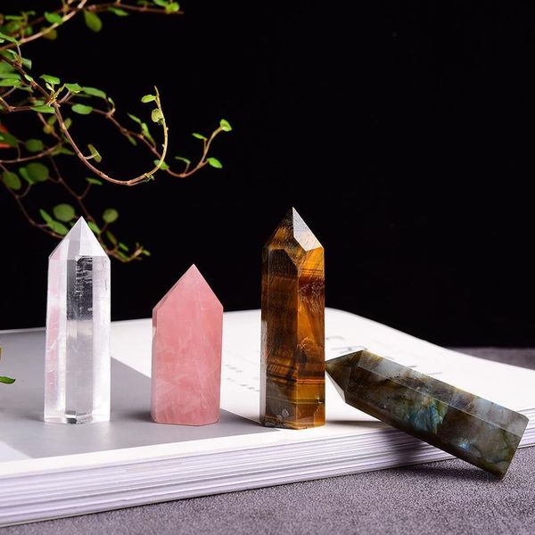 1set natural rose quartz hexagonal column amethyst cluster healing wand mineral crystal point study home decorati qylxjg, Black
1set natural rose quartz hexagonal column amethyst cluster healing wand mineral crystal point study home decorati qylxjg, Black