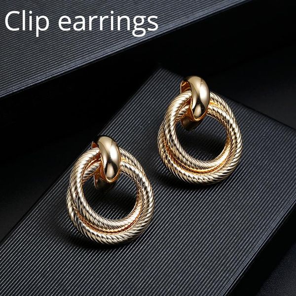 new clip on earrings no pierced for women vintage gold statement geometry round ear clips jewelry brinco feminino party gift, Silver
new clip on earrings no pierced for women vintage gold statement geometry round ear clips jewelry brinco feminino party gift, Silver