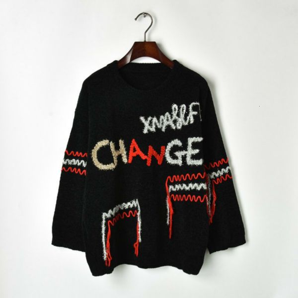 butterfly letters streetwear autumn female loose borla pullover jumper of brilliant material fnet, White;black
