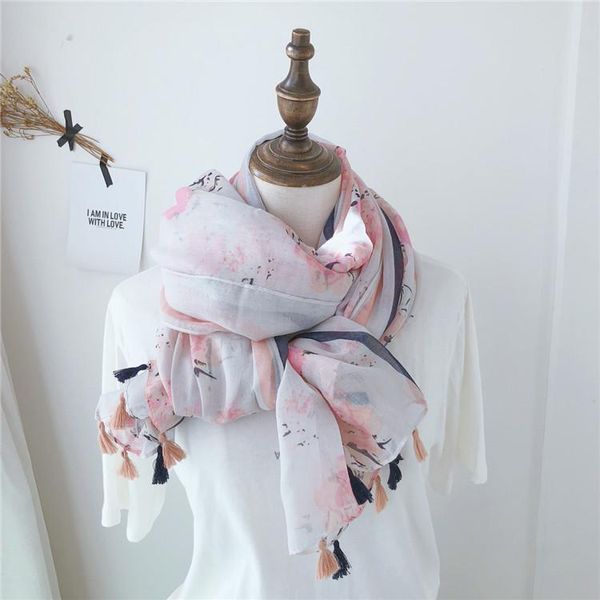 pink floral printed women scarf for lady tassels see through wraps hijab foulard, Blue;gray
pink floral printed women scarf for lady tassels see through wraps hijab foulard, Blue;gray