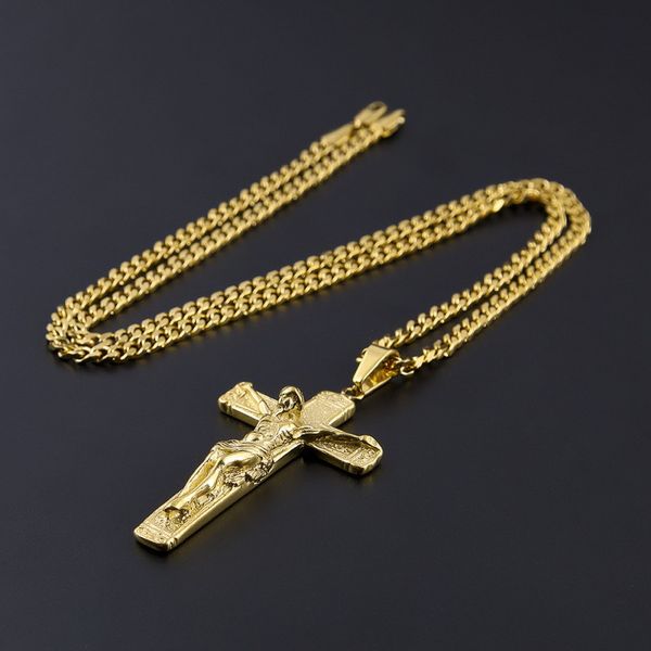 jesus cross necklace gold plated stainless steel pendant fashion religious faith necklace mens hip hop jewelry fashion design, Silver
jesus cross necklace gold plated stainless steel pendant fashion religious faith necklace mens hip hop jewelry fashion design, Silver