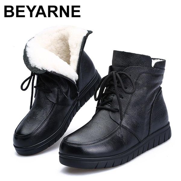 beyarne 2020 women winter snow boots classic black genuine leather thick wool fur warm ankle boots low heel shoes women
beyarne 2020 women winter snow boots classic black genuine leather thick wool fur warm ankle boots low heel shoes women