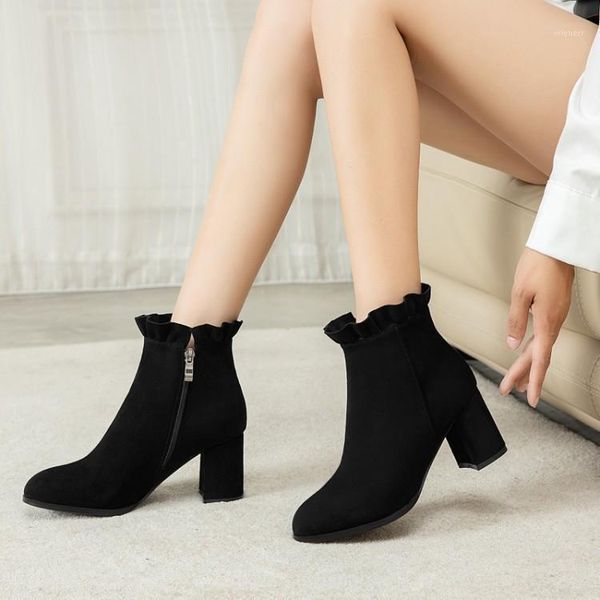 pointy boot zipper winter shoes for women pointe med 2020 rubber leather rome solid hoof heels cow suede microfiber pointed toe1, Black
pointy boot zipper winter shoes for women pointe med 2020 rubber leather rome solid hoof heels cow suede microfiber pointed toe1, Black