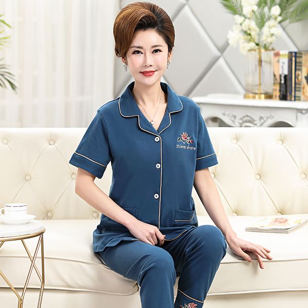 summer sleepwear plus size female nightwear print knitted cotton women pajamas set short +long pants 2pcs suit pyjamas femme t200429, Black;red
summer sleepwear plus size female nightwear print knitted cotton women pajamas set short +long pants 2pcs suit pyjamas femme t200429, Black;red