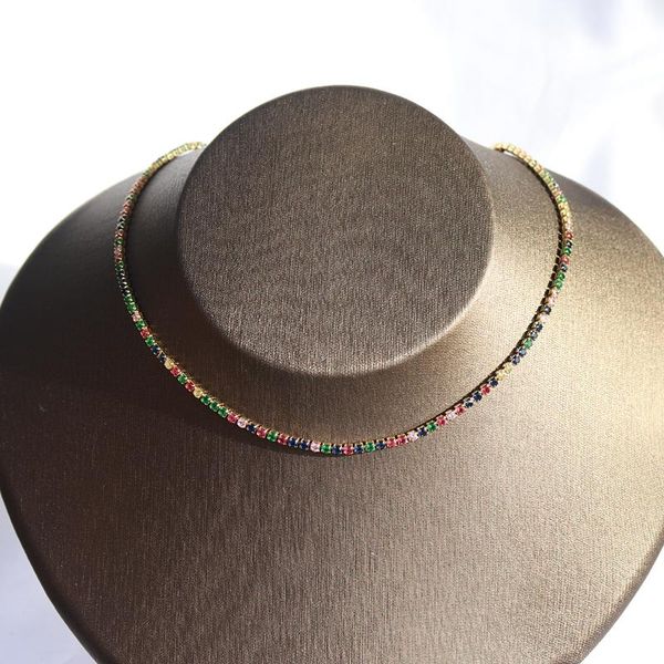 chains 1 row mini rainbow color necklaces delicate cubic zirconia choker for women girls jewelry bohemian tennis chain lovers gift, Silver
chains 1 row mini rainbow color necklaces delicate cubic zirconia choker for women girls jewelry bohemian tennis chain lovers gift, Silver