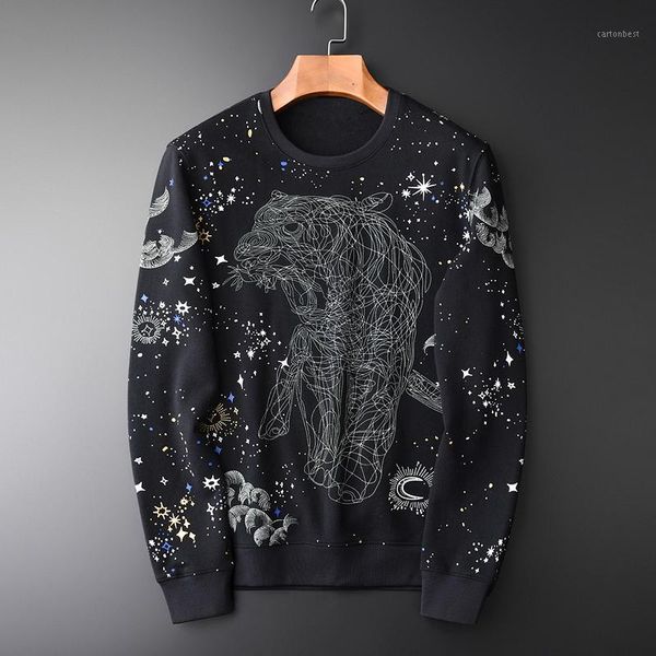 men's hoodies & sweatshirts minglu 100% cotton sweatshirt men luxury allover printed fashion round collar male black spring slim fit me
men's hoodies & sweatshirts minglu 100% cotton sweatshirt men luxury allover printed fashion round collar male black spring slim fit me