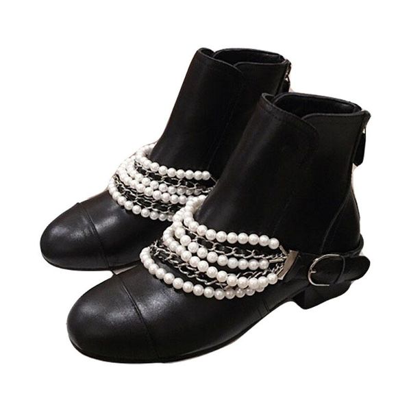 designer winter women motorcycle boots genuine leather black botas mujer pearled ankle boots female 2021
designer winter women motorcycle boots genuine leather black botas mujer pearled ankle boots female 2021