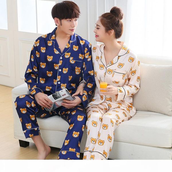 couple pyjamas women full sleeve silk satin pajama sets cartoon bear couple pajamas for women sleepwear sets pijama, Black;brown
couple pyjamas women full sleeve silk satin pajama sets cartoon bear couple pajamas for women sleepwear sets pijama, Black;brown