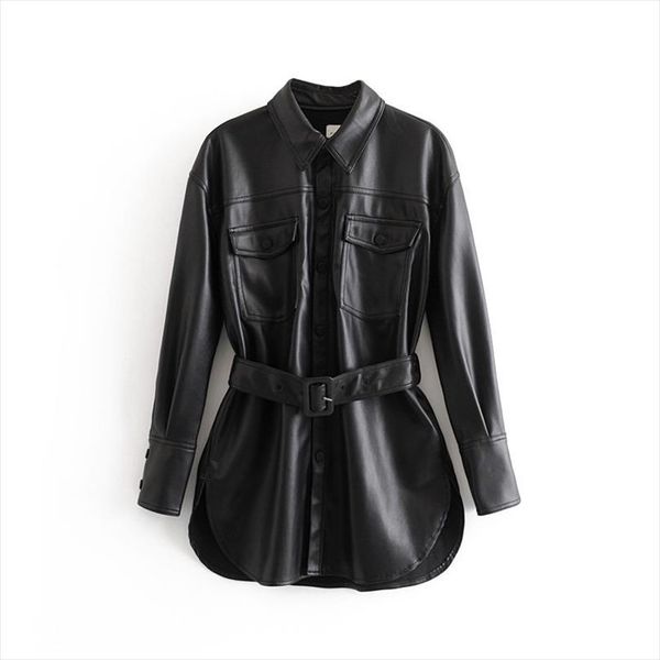 women black pu leather jackets bow tie sashes pockets long sleeve split coats female outwear chic casual fm005
women black pu leather jackets bow tie sashes pockets long sleeve split coats female outwear chic casual fm005