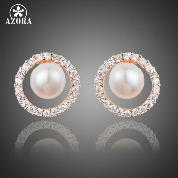 stud azora noble shaped imitation pearl earrings serround one row rose gold color jewelry te0212, Golden;silver
stud azora noble shaped imitation pearl earrings serround one row rose gold color jewelry te0212, Golden;silver