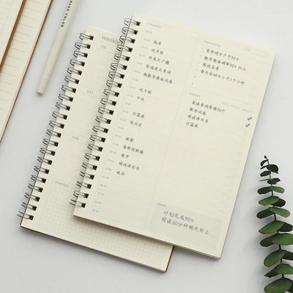 daily weekly to do planner spiral kraft notebook journal grid lined stationery a6 binder notepad office stationery1, Purple;pink
daily weekly to do planner spiral kraft notebook journal grid lined stationery a6 binder notepad office stationery1, Purple;pink