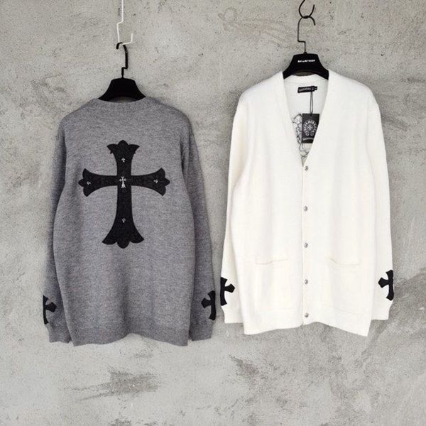 winter 2020 new cross embroidered leather wool knitted cardigan fashion brand men's and women's college style sweater coat
winter 2020 new cross embroidered leather wool knitted cardigan fashion brand men's and women's college style sweater coat