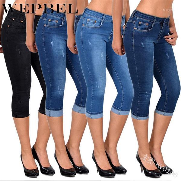 wepbel jeans women's fashion casual skinny solid color pocket pencil jeans summer fashion mid-waist cow calf-length pants1, Blue
wepbel jeans women's fashion casual skinny solid color pocket pencil jeans summer fashion mid-waist cow calf-length pants1, Blue