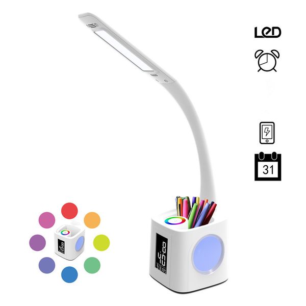 study led desk lamp table lamp with pen holder usb port&screen&calendar&color night light dimmable led for kids students lamps 1022
study led desk lamp table lamp with pen holder usb port&screen&calendar&color night light dimmable led for kids students lamps 1022
