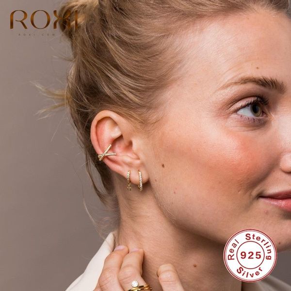 hoop & huggie roxi elegant 925 sterling silver oval pin clear cz earrings for women girls wedding engagement fine jewelry pendientes aros, Golden;silver
hoop & huggie roxi elegant 925 sterling silver oval pin clear cz earrings for women girls wedding engagement fine jewelry pendientes aros, Golden;silver