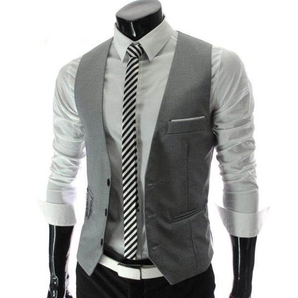 men's vests fashion men waistcoat vest solid color v neck sleeveless buttons blazer plus size formal business jacket male gift, Black;white
men's vests fashion men waistcoat vest solid color v neck sleeveless buttons blazer plus size formal business jacket male gift, Black;white