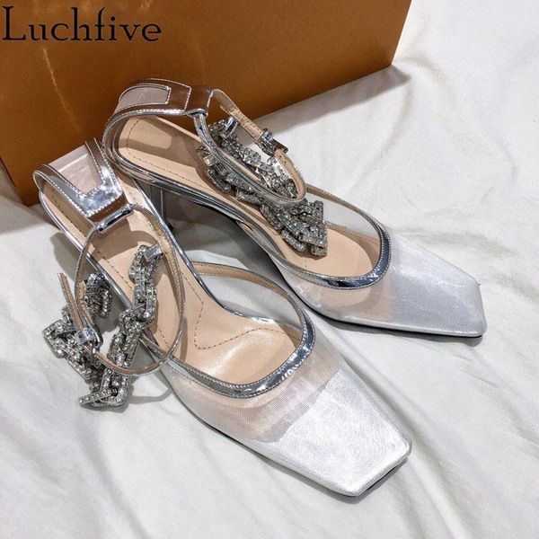 dress shoes crystal chains mesh sandals women thin high heels gladiator party square toe white woman, Black
dress shoes crystal chains mesh sandals women thin high heels gladiator party square toe white woman, Black