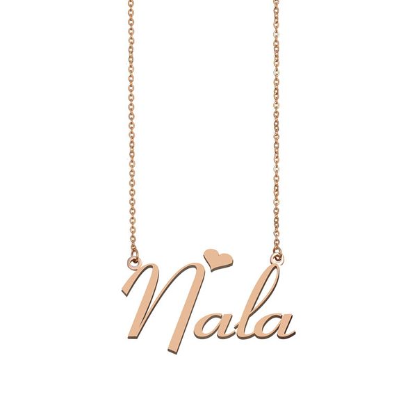 nala name necklace custom nameplate pendant for women girls birthday gift kids friends jewelry 18k gold plated stainless steel, Silver
nala name necklace custom nameplate pendant for women girls birthday gift kids friends jewelry 18k gold plated stainless steel, Silver