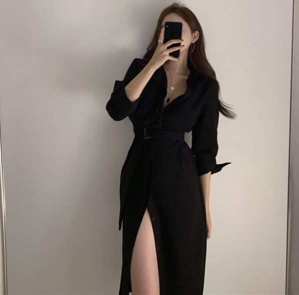 women's trench coats long coat windbreaker 2021 female fashion temperament goddess autumn, Tan;black
women's trench coats long coat windbreaker 2021 female fashion temperament goddess autumn, Tan;black