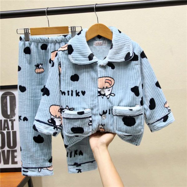 girls boys warm and autumn flannel winter pajamas coral children's long sve home suit 7uq1, Blue;red
girls boys warm and autumn flannel winter pajamas coral children's long sve home suit 7uq1, Blue;red