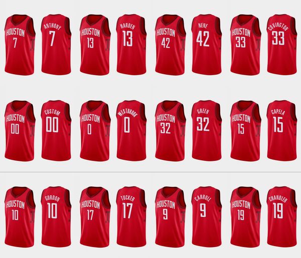 men houston rockets james harden russell westbrook demarre carroll clint capela red custom earned jersey, Black
men houston rockets james harden russell westbrook demarre carroll clint capela red custom earned jersey, Black