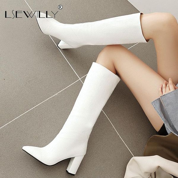 lsewilly 2021 autumn winter retro pointed toe women shoes pu leather square heel all match knee high boots big size 34-48, Black
lsewilly 2021 autumn winter retro pointed toe women shoes pu leather square heel all match knee high boots big size 34-48, Black