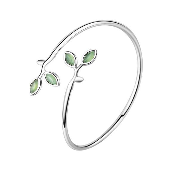 bangle fresh leaf cute silver temperament personality female resizable opening bracelet elegant jewelry valentine's day gift, Black
bangle fresh leaf cute silver temperament personality female resizable opening bracelet elegant jewelry valentine's day gift, Black