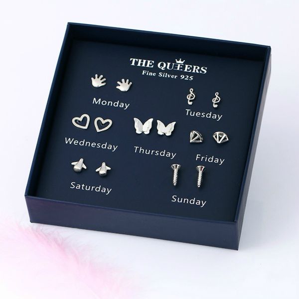 newone week earrings sets,simple 925 sterling silver needle stud earrings for women daily valentine's day gift 210202, Golden;silver
newone week earrings sets,simple 925 sterling silver needle stud earrings for women daily valentine's day gift 210202, Golden;silver