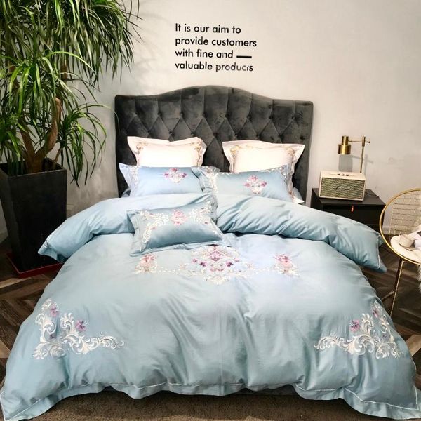 4pcs luxury embroidery 60s egyptian cotton flat sheet pillowcase&duvet cover sets/light blue green color 4pcs bedding sets
4pcs luxury embroidery 60s egyptian cotton flat sheet pillowcase&duvet cover sets/light blue green color 4pcs bedding sets