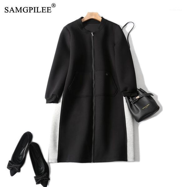 long winter jacket and coat for women 2020 casual trench broadcloth full sleeve mandarin collar zipper patchwork woman outerwear1, Tan;black
long winter jacket and coat for women 2020 casual trench broadcloth full sleeve mandarin collar zipper patchwork woman outerwear1, Tan;black