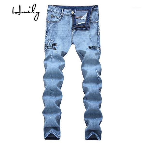 hmily jeans mens clothing casual stretch slim broken pockets ripped biker pants male trousers homme plus size youth pants1, Blue
hmily jeans mens clothing casual stretch slim broken pockets ripped biker pants male trousers homme plus size youth pants1, Blue