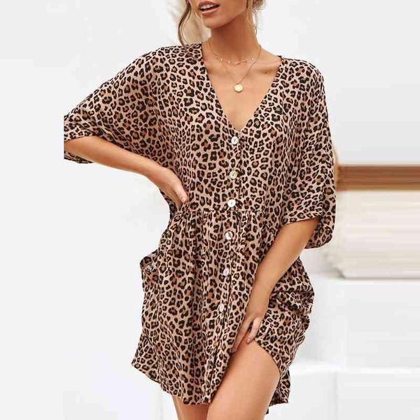 z20 summer beach dress women leopard deep v neck dress ladies button open casual dresses women vestidos mujer, Black;gray
z20 summer beach dress women leopard deep v neck dress ladies button open casual dresses women vestidos mujer, Black;gray