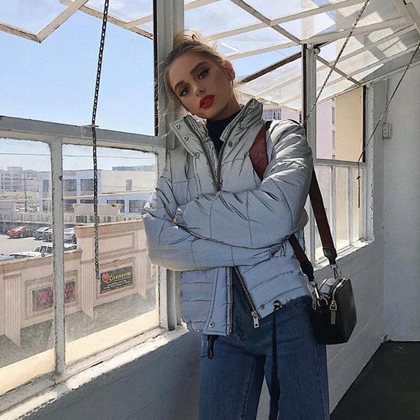 women's luminous waterproof jacket parka winter 2019 reflective warm female jackets padded down parkas fashion casual women coat t20011, Black
women's luminous waterproof jacket parka winter 2019 reflective warm female jackets padded down parkas fashion casual women coat t20011, Black