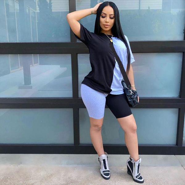 plus size 2 piece short set women summer clothes patchwork biker shorts set women two piece outfits for tracksuit, Gray
plus size 2 piece short set women summer clothes patchwork biker shorts set women two piece outfits for tracksuit, Gray