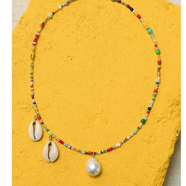 chokers collare shell pendants necklaces jewelry bohemian boho summer beach imitation pearls seed beaded rainbow necklace wholesale, Golden;silver
chokers collare shell pendants necklaces jewelry bohemian boho summer beach imitation pearls seed beaded rainbow necklace wholesale, Golden;silver