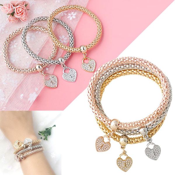 luxfacigoo new bangles 3pcs/set new fashion women jewelry heart rhinestone crystal charm chain bracelet@88, Black
luxfacigoo new bangles 3pcs/set new fashion women jewelry heart rhinestone crystal charm chain bracelet@88, Black
