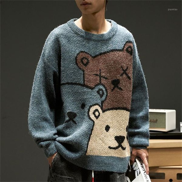 cartoon bear men and women trend winter fashion new long-sleeved knitted loose round neck pullover sweater couple sweater1, White;black
cartoon bear men and women trend winter fashion new long-sleeved knitted loose round neck pullover sweater couple sweater1, White;black