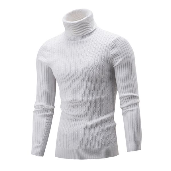 men's turtleneck sweater autumn winter solid color sweater casual sweater slim fit brand simple knitted twist pullovers 220108, White;black
men's turtleneck sweater autumn winter solid color sweater casual sweater slim fit brand simple knitted twist pullovers 220108, White;black