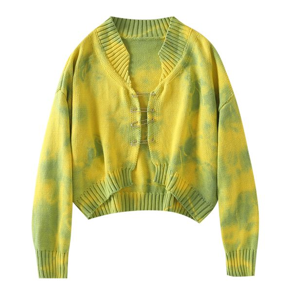 2021 new fashion womens tie dye knitted front long sleeve cropped cardigan sweaters lme0, White;black
2021 new fashion womens tie dye knitted front long sleeve cropped cardigan sweaters lme0, White;black