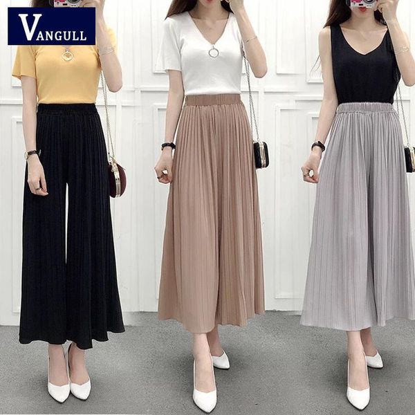 vangull summer new fashion women ladies pleated wide leg pants loose solid chiffon trousers stretch waist boho pants pantalon1, Black;white
vangull summer new fashion women ladies pleated wide leg pants loose solid chiffon trousers stretch waist boho pants pantalon1, Black;white