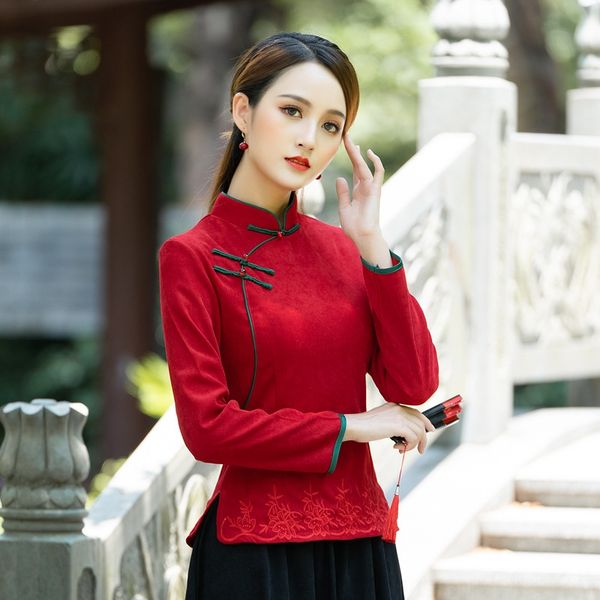 republic of china style improved cheongsam handmade clasp and embroidered coat, hem classic design zuewl, White
republic of china style improved cheongsam handmade clasp and embroidered coat, hem classic design zuewl, White