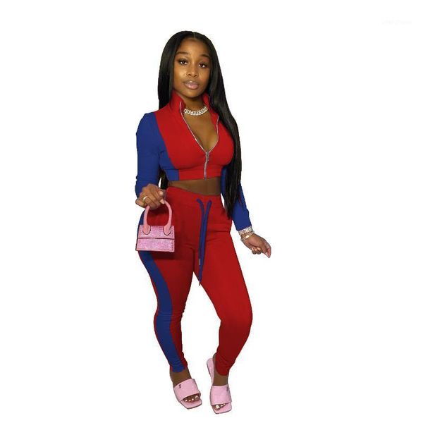 women's sets autumn and winter color matching sports suit lady zipper stand collar long sleeve crop and long pants 20211, Gray
women's sets autumn and winter color matching sports suit lady zipper stand collar long sleeve crop and long pants 20211, Gray